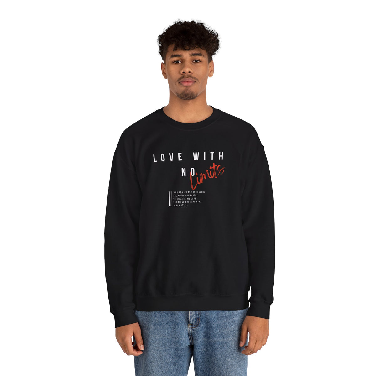 Love With No Limits- Unisex Heavy Blend™ Crewneck Sweatshirt