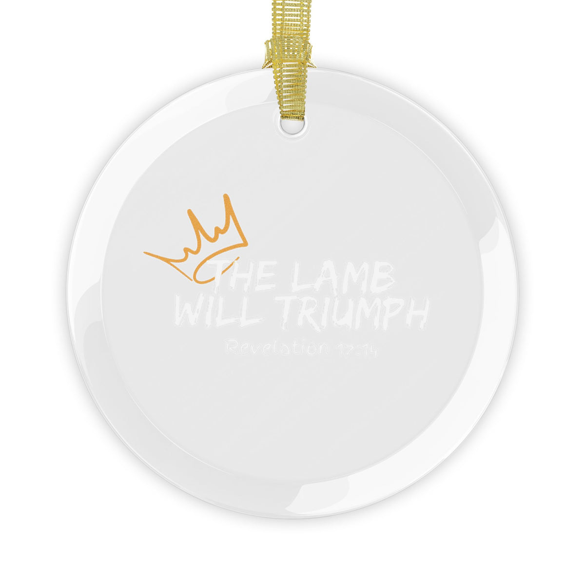 The Lamb Will Triumph Glass Ornaments