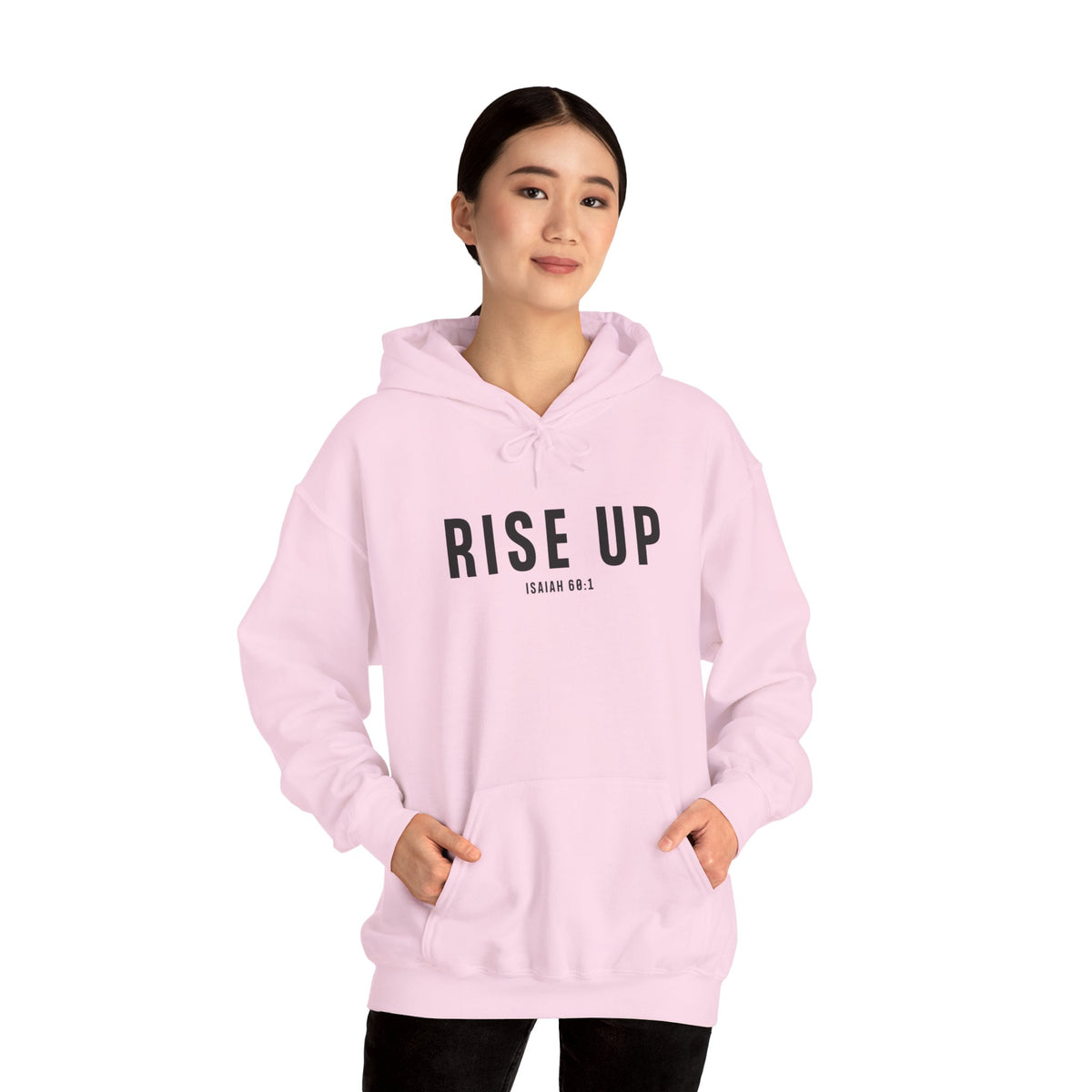 Rise Up Christian Hoodie – Isaiah 60:1 Faith Comfort Wear