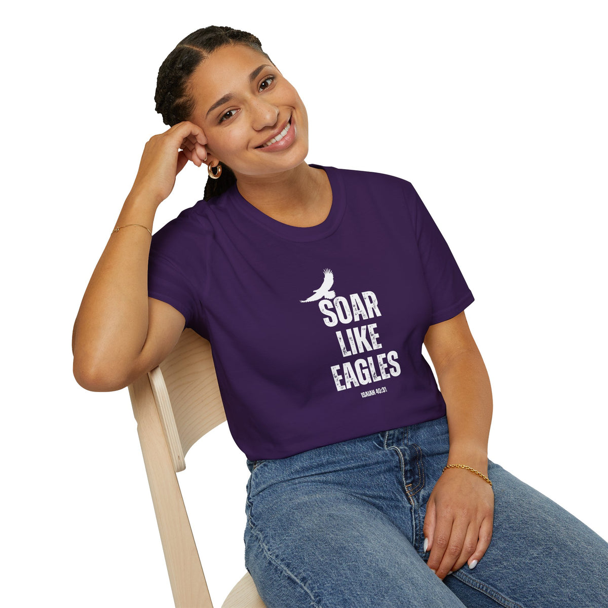 "Soar Like Eagles" Unisex Softstyle T-Shirt