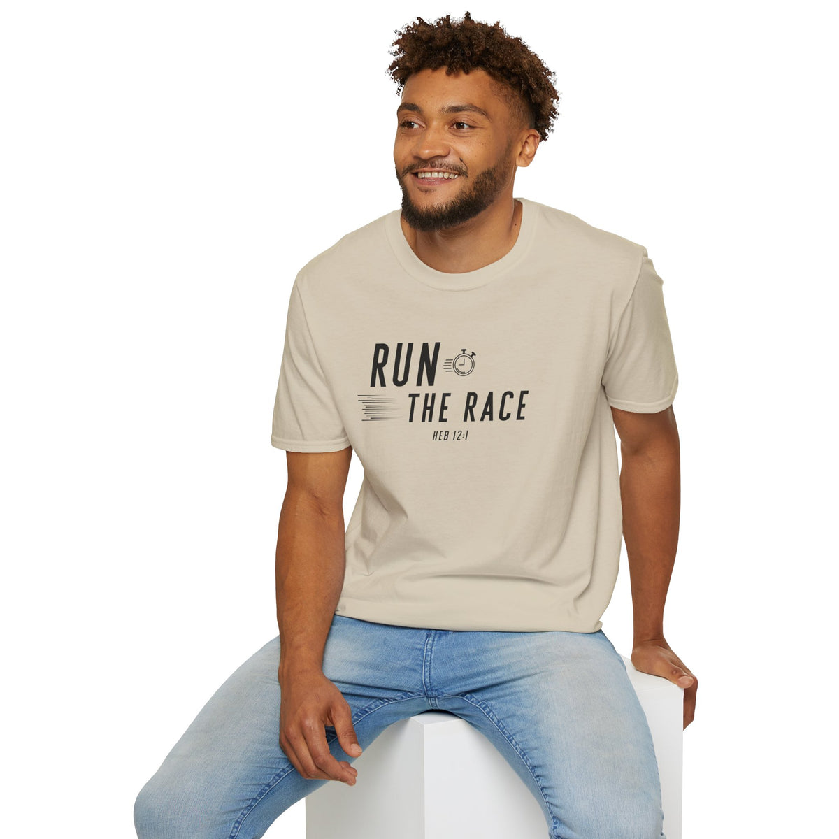 Run the Race Christian T-Shirt – Hebrews 12:1 Faith Apparel