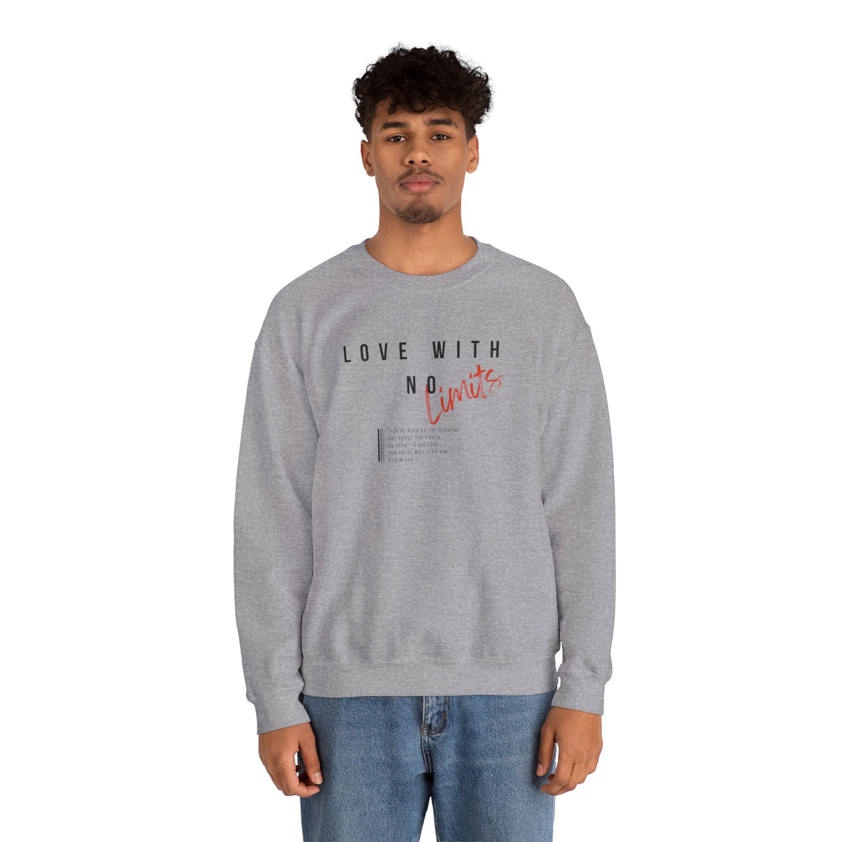 Love With No Limits- Unisex Heavy Blend™ Crewneck Sweatshirt