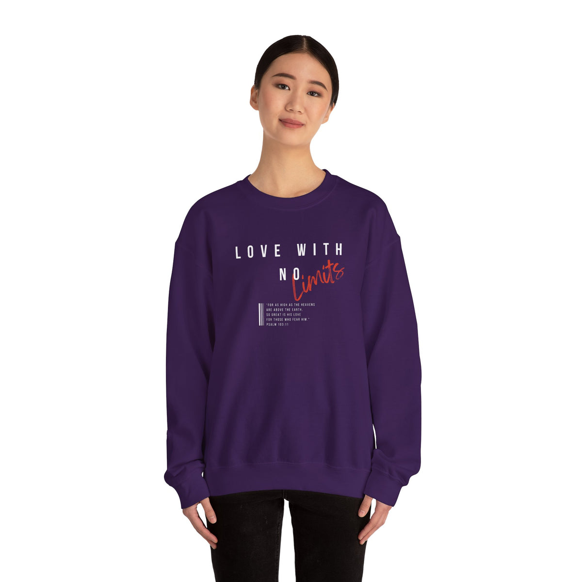 Love With No Limits- Unisex Heavy Blend™ Crewneck Sweatshirt