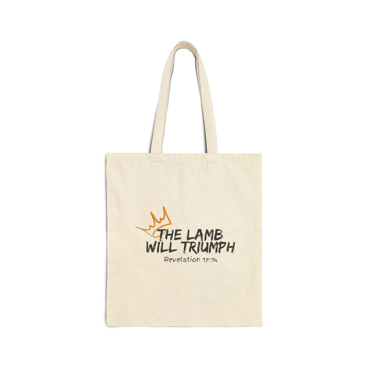 "The Lamb Will Triumph" Cotton Canvas Tote Bag