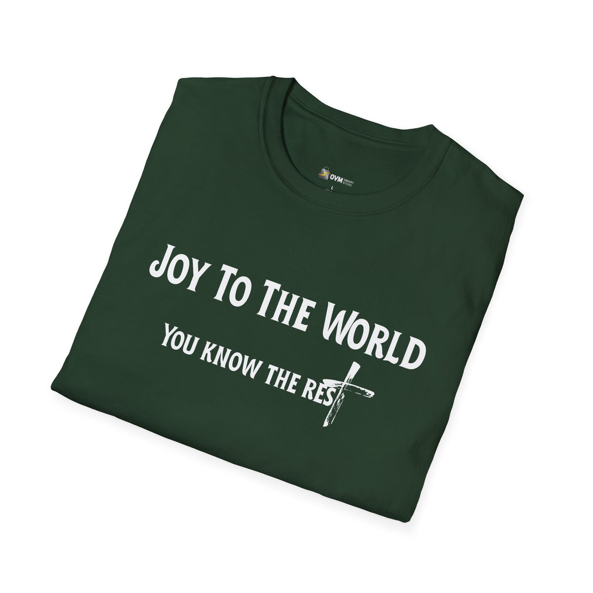 Joy to the World Christian T-Shirt – Faith-Inspired Holiday Apparel | Unisex Softstyle T-Shirt