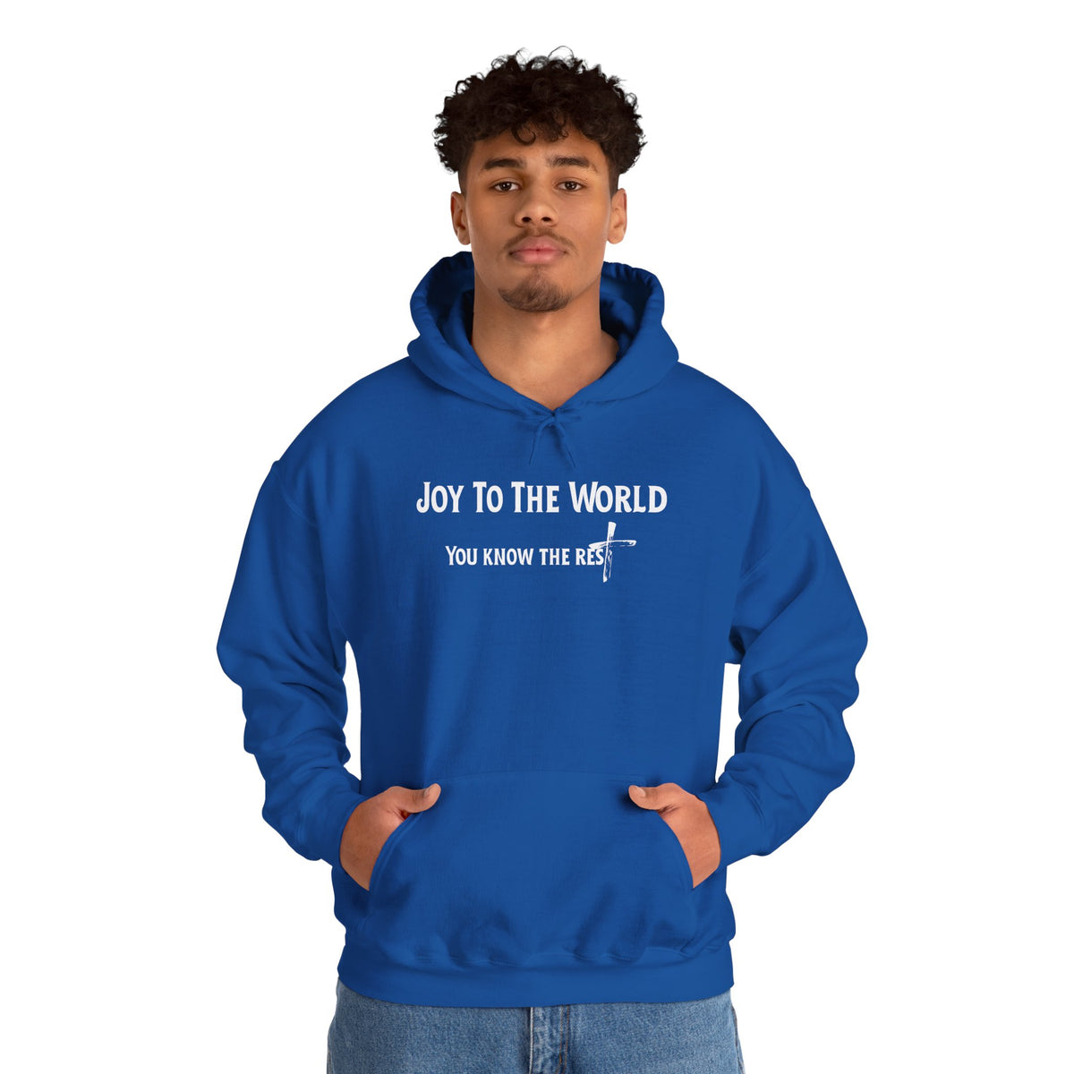 Joy to the World Christian Hoodie – Faith-Based Christmas Wear | Unisex Heavy Blend™ Hooded Sweatshirt