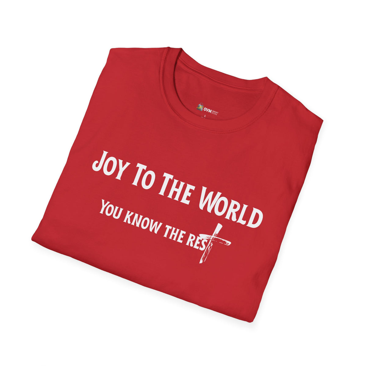Joy to the World Christian T-Shirt – Faith-Inspired Holiday Apparel | Unisex Softstyle T-Shirt