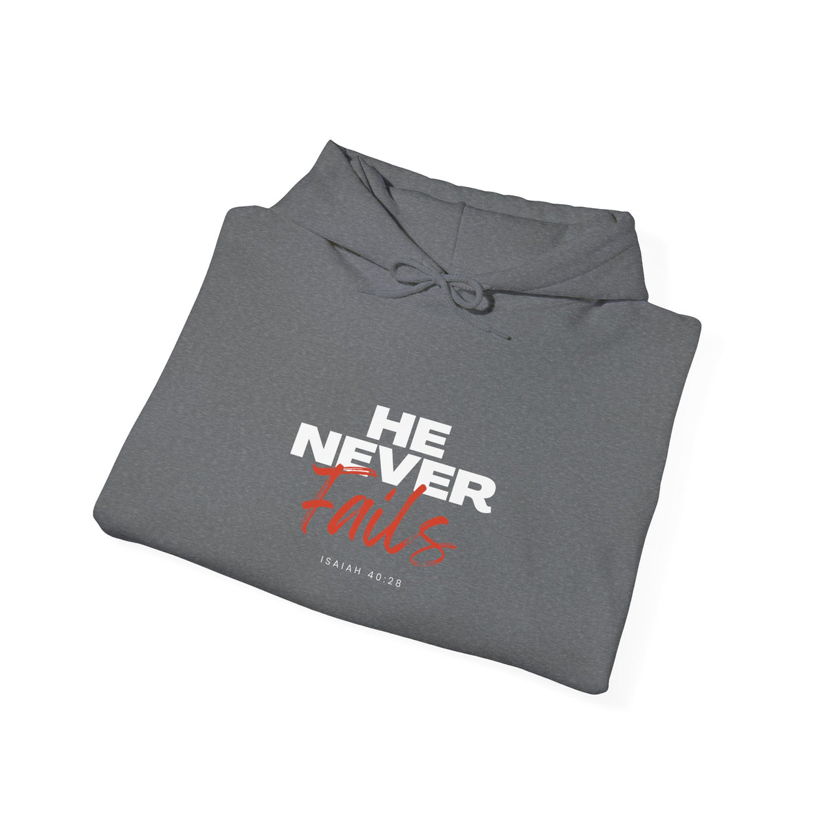 He Never Fails- Unisex Heavy Blend™ Hooded Sweatshirt