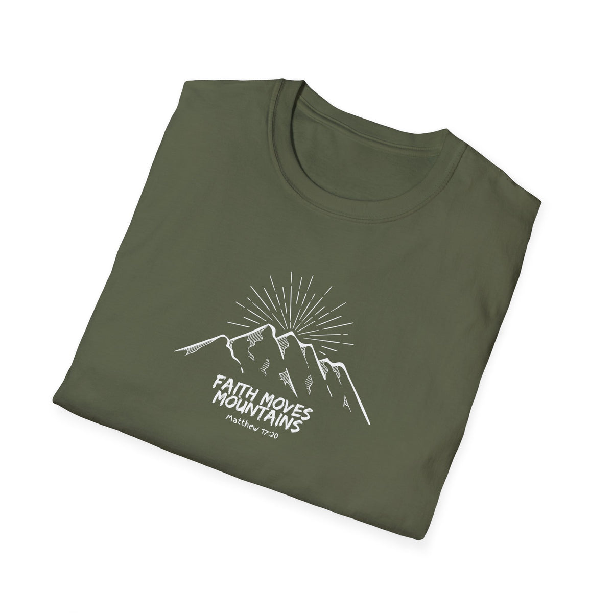 "Faith Moves Mountains" Unisex Softstyle T-Shirt