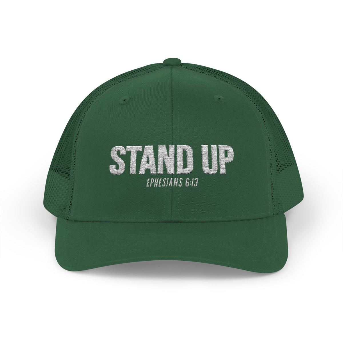 Stand Up Christian Snapback Trucker Hat – Ephesians 6:13 Bible Verse Faith Hat – Armor of God Scripture Cap
