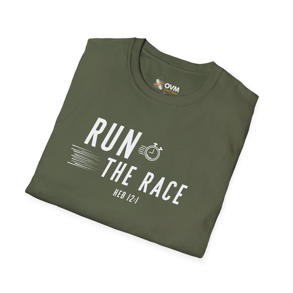 Run the Race Christian T-Shirt – Hebrews 12:1 Faith Apparel
