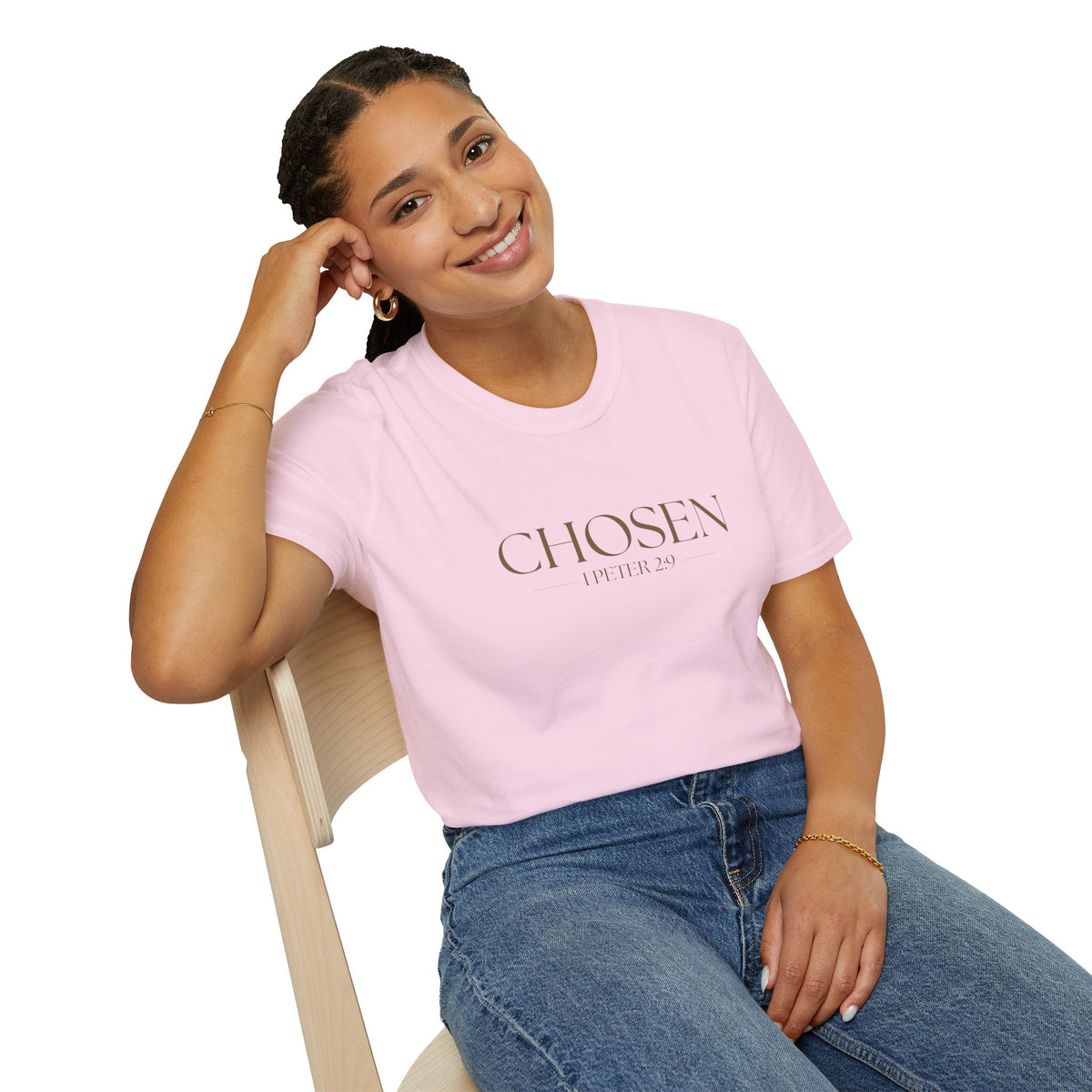 Chosen Christian T-Shirt – 1 Peter 2:9 Faith Apparel - Unisex Softstyle T-Shirt