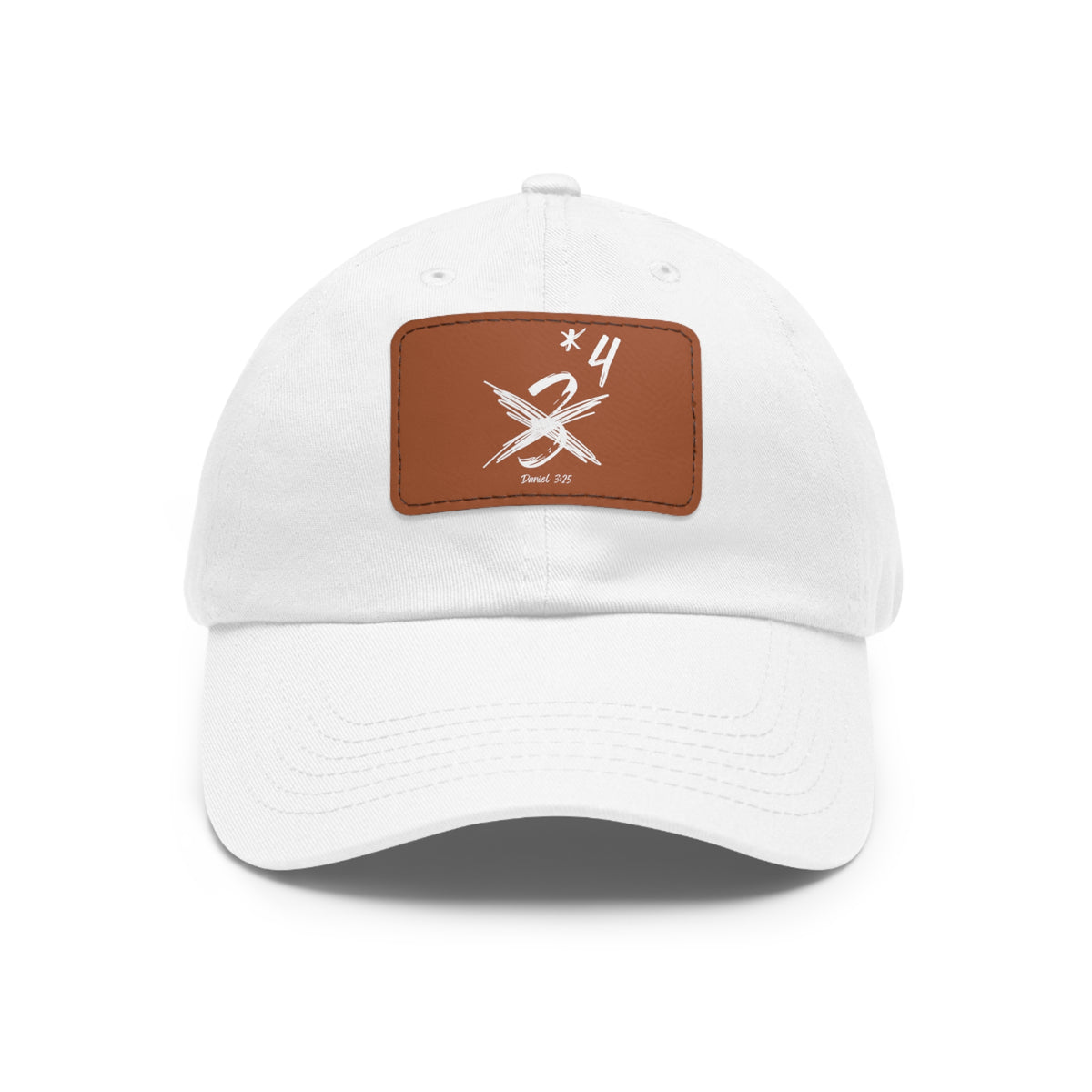 Not Just Three- Dad Hat with Leather Patch (Rectangle)