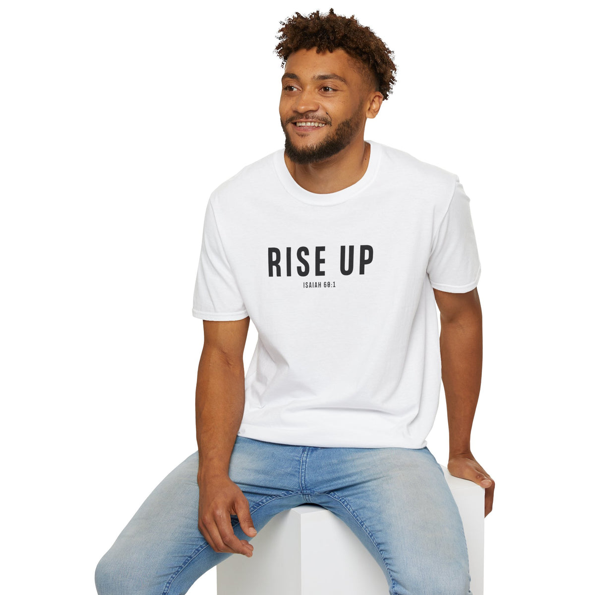 Rise Up Christian T-Shirt – Isaiah 60:1 Faith Apparel