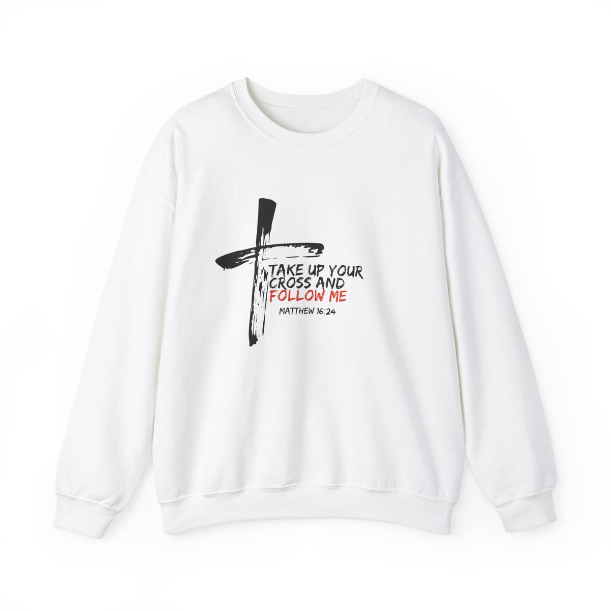 Take Up Your Cross and Follow Me- Unisex Heavy Blend™ Crewneck Sweatshirt