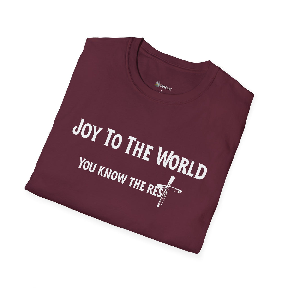 Joy to the World Christian T-Shirt – Faith-Inspired Holiday Apparel | Unisex Softstyle T-Shirt