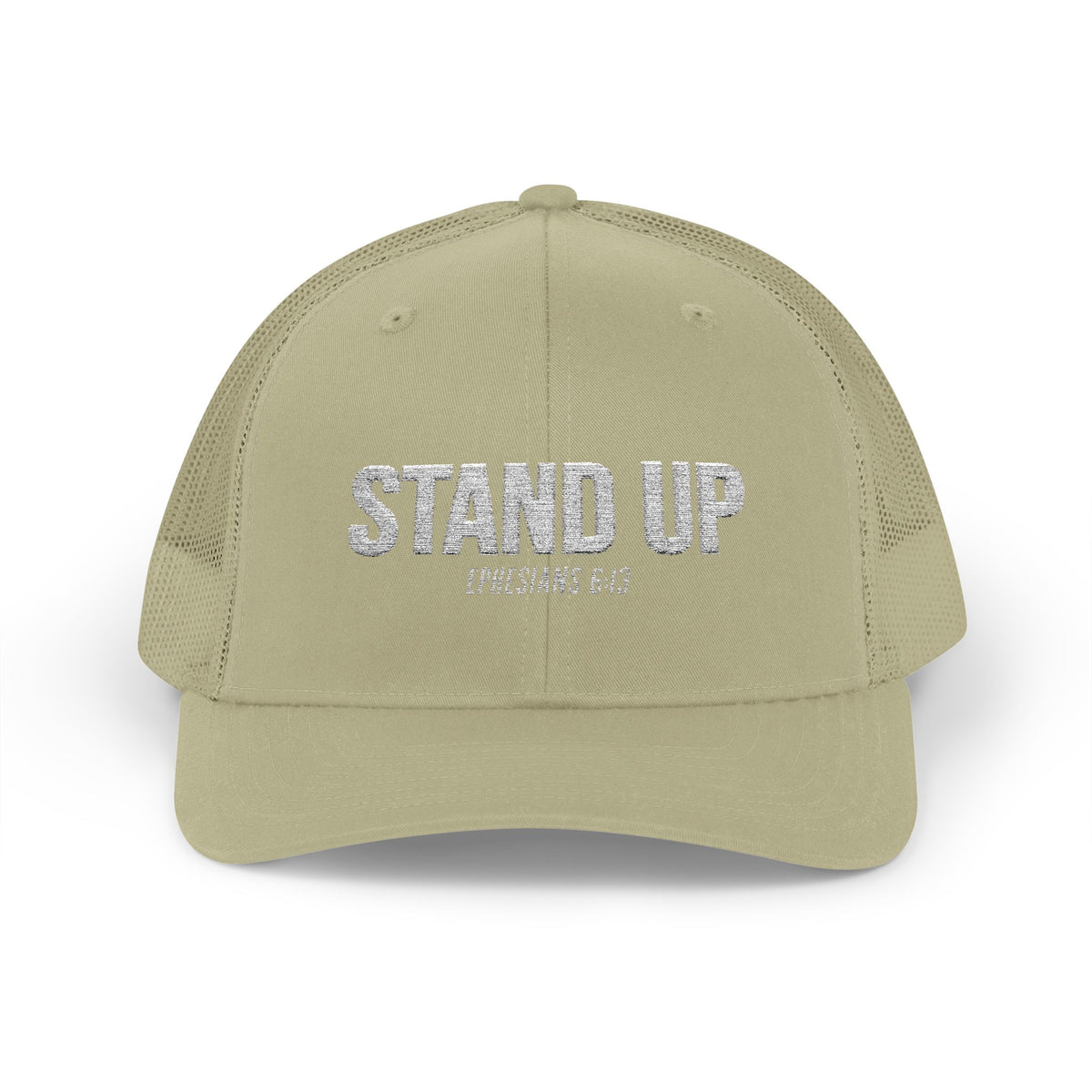 Stand Up Christian Snapback Trucker Hat – Ephesians 6:13 Bible Verse Faith Hat – Armor of God Scripture Cap