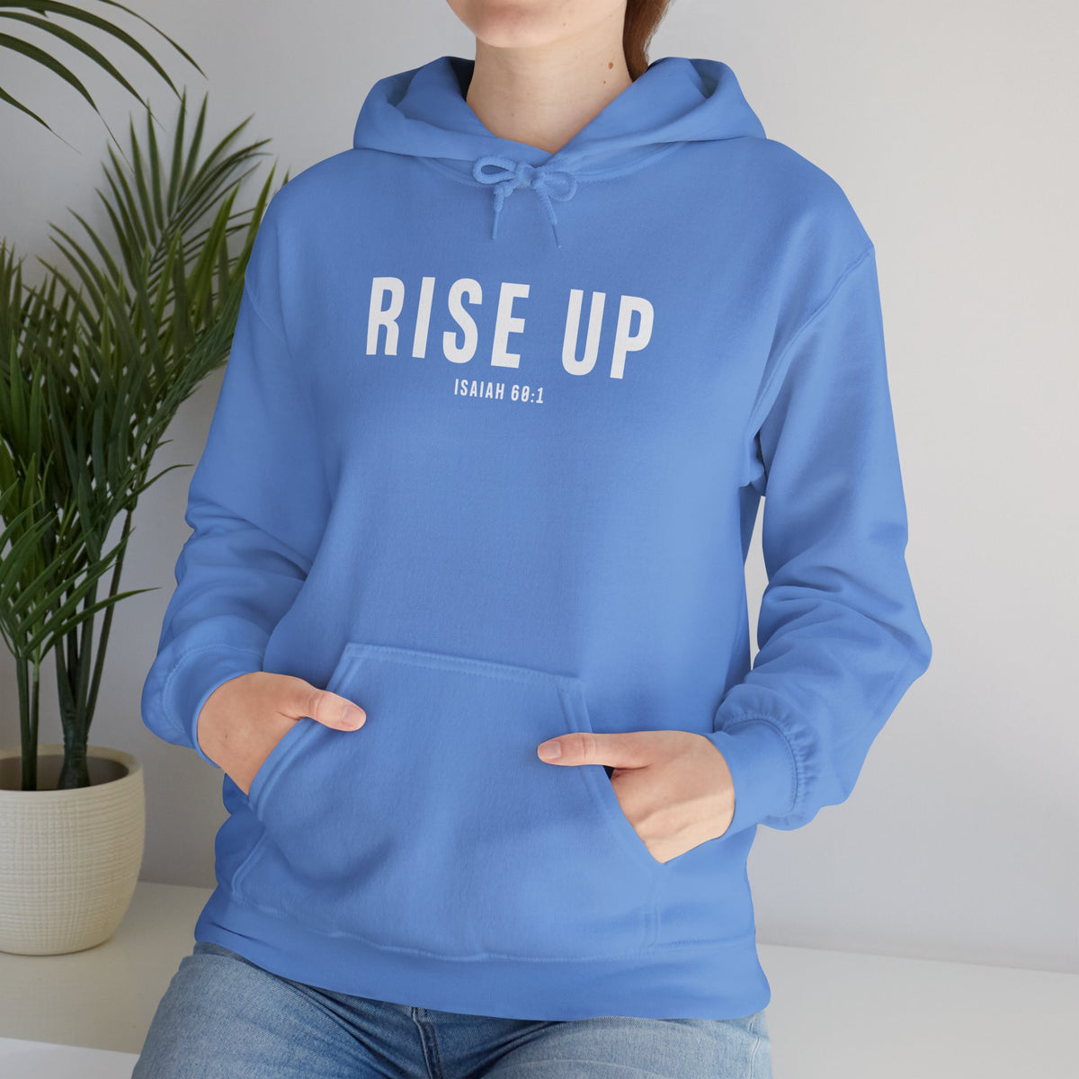 Rise Up Christian Hoodie – Isaiah 60:1 Faith Comfort Wear
