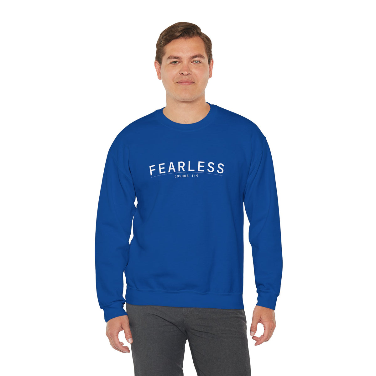 Fearless Christian Sweatshirt – Joshua 1:9 Wear Your Faith