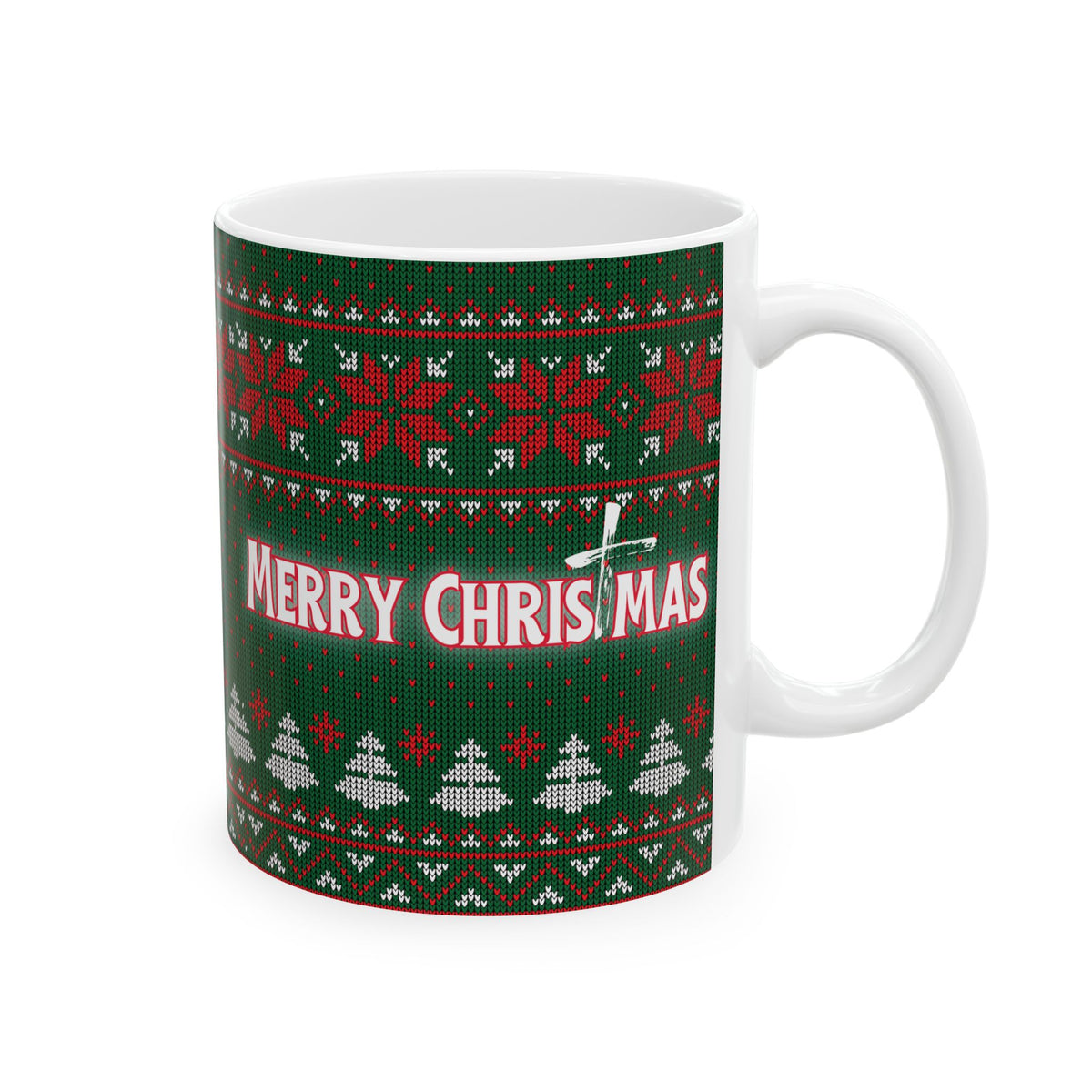 Merry Christmas Christian Mug – Faith-Inspired Christmas Gift | Ceramic Mug, (11oz, 15oz)