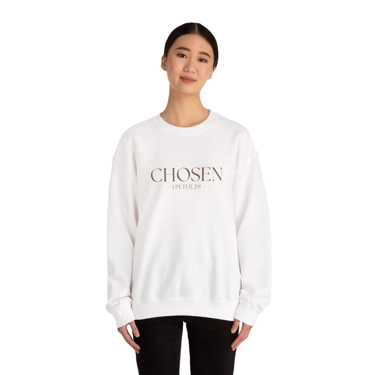 Chosen Christian Sweatshirt – 1 Peter 2:9 Wear Your Faith - Unisex Heavy Blend™ Crewneck Sweatshirt