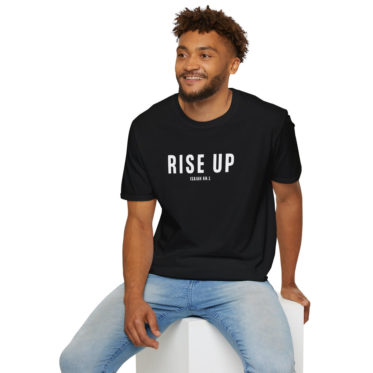Rise Up Christian T-Shirt – Isaiah 60:1 Faith Apparel