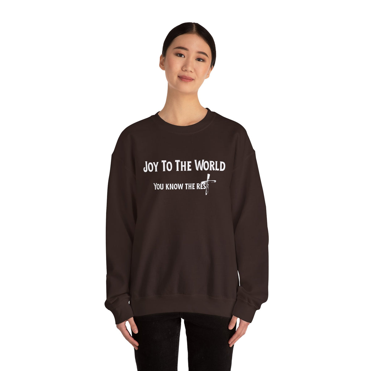 Joy to the World Christian Sweatshirt – Cozy Faith Holiday Apparel | Unisex Heavy Blend™ Crewneck Sweatshirt