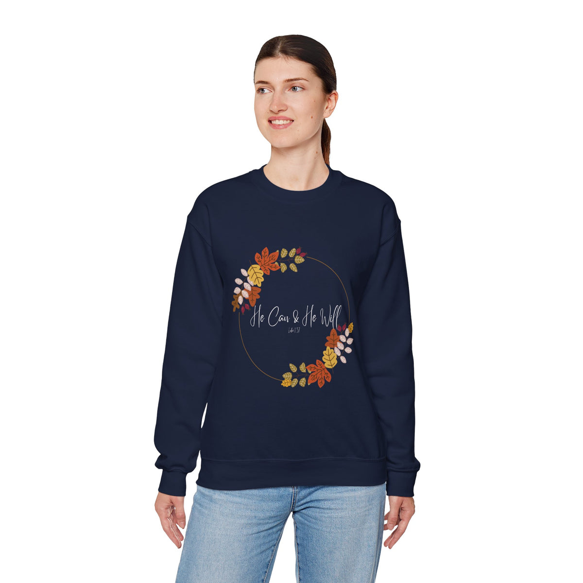 He Can & He Will | Ladies' Heavy Blend™ Crewneck Sweatshirt