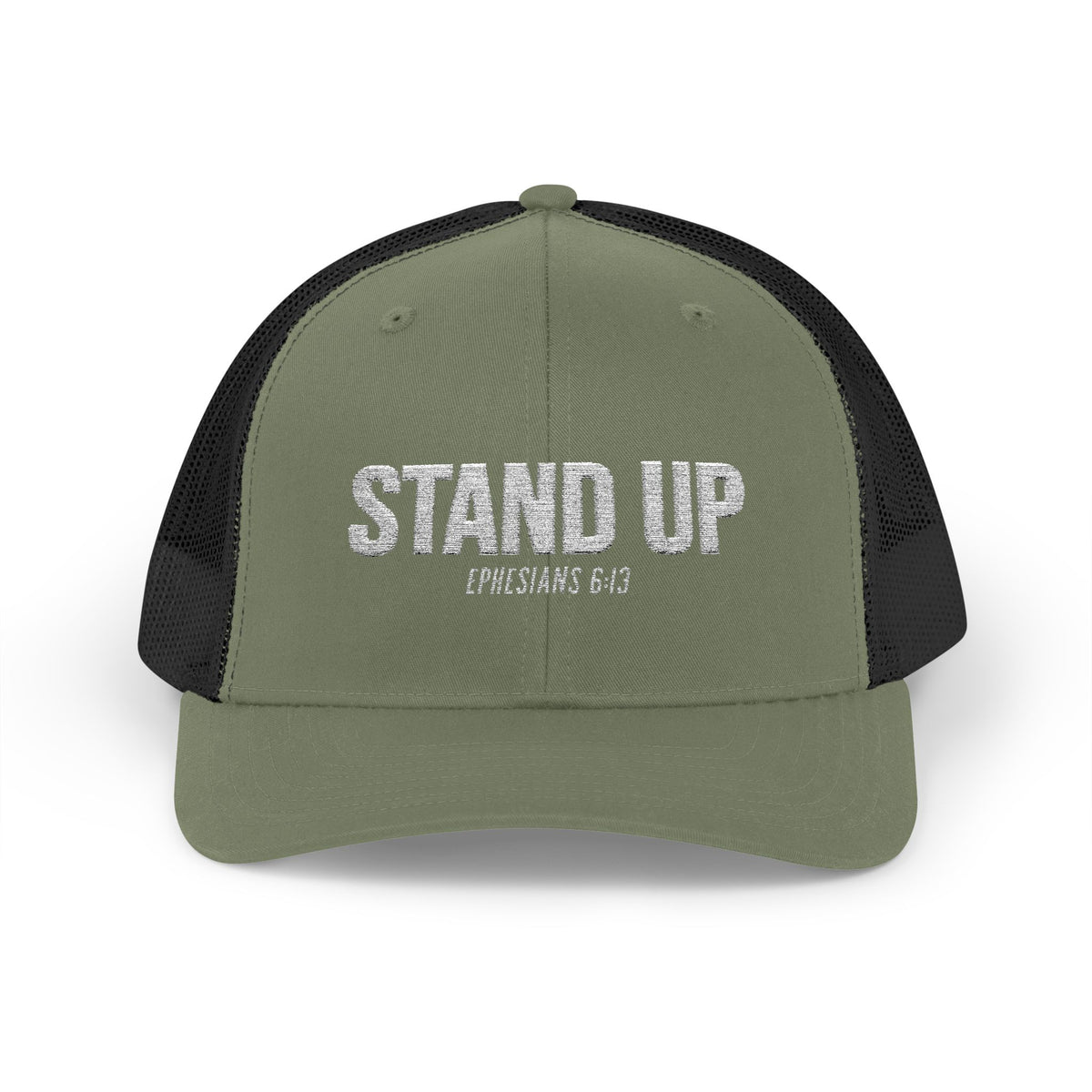 Stand Up Christian Snapback Trucker Hat – Ephesians 6:13 Bible Verse Faith Hat – Armor of God Scripture Cap