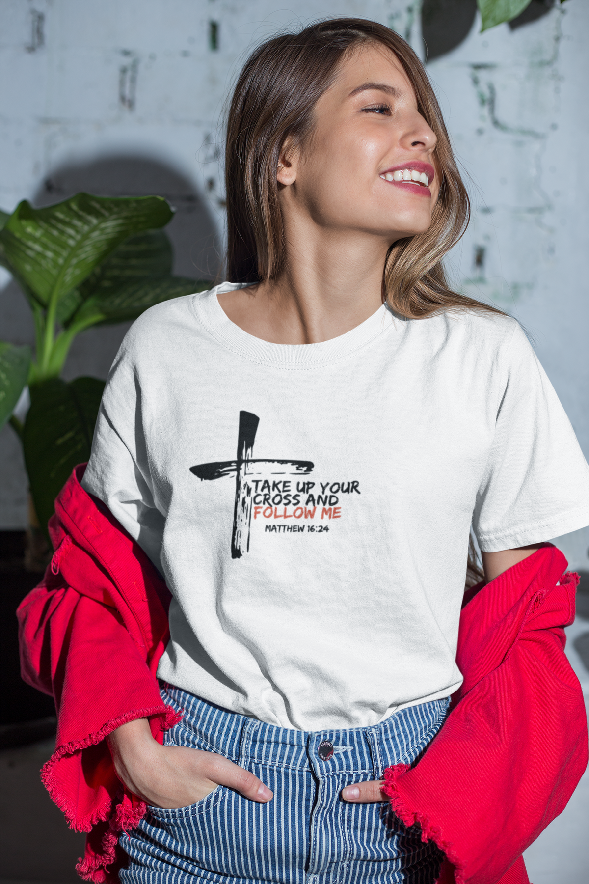 "Take Up Your Cross and Follow Me" Unisex Softstyle T-Shirt